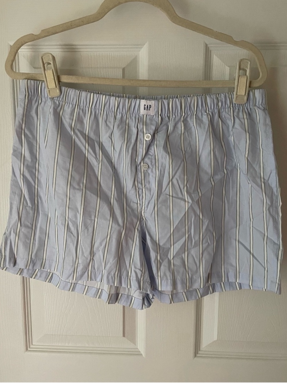 GAP Body Blue Striped Sleep Shorts Boxer Lounge Medium